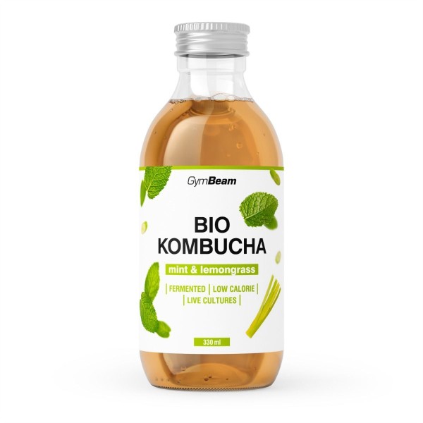 BIO Kombucha με Γεύση Δυόσμο και Λεμονόχορτο 330ml