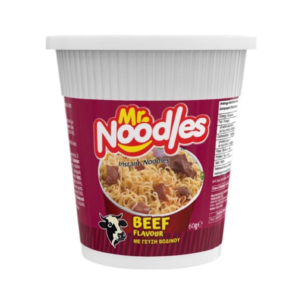 Mr. Noodles Beef Flavor Instant Noodle Cup 