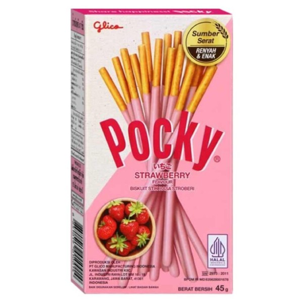 Pocky Τραγανά Στίκς με  Φράουλα