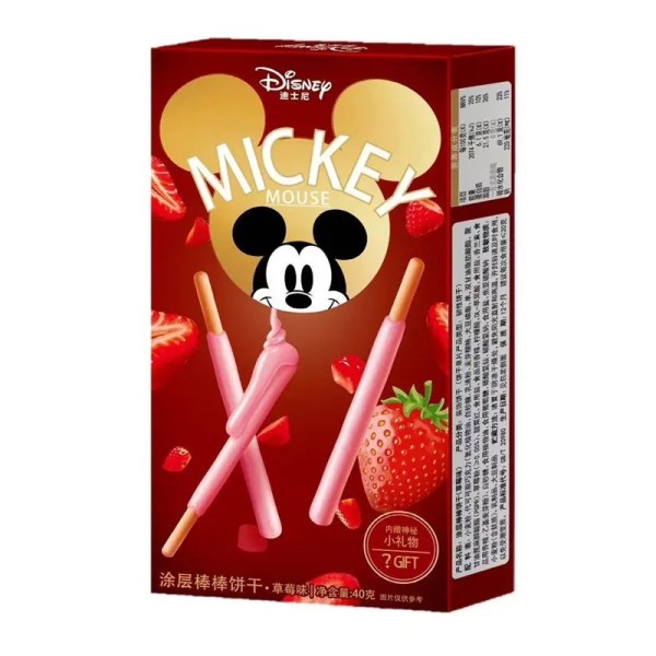 Binqi Mickey Στικς με Γεύση Φράουλα