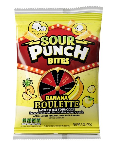 Sour Punch Bites Banana Roulette