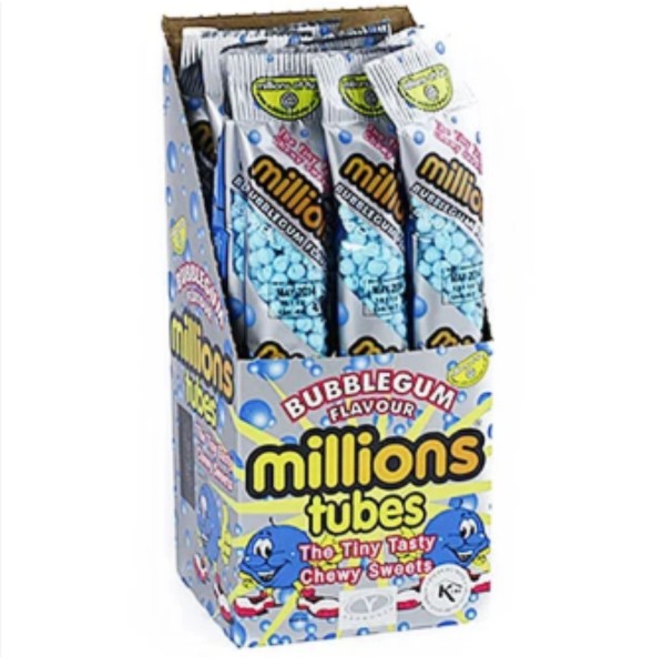 Millions Bubblegum Tubes Καραμέλες